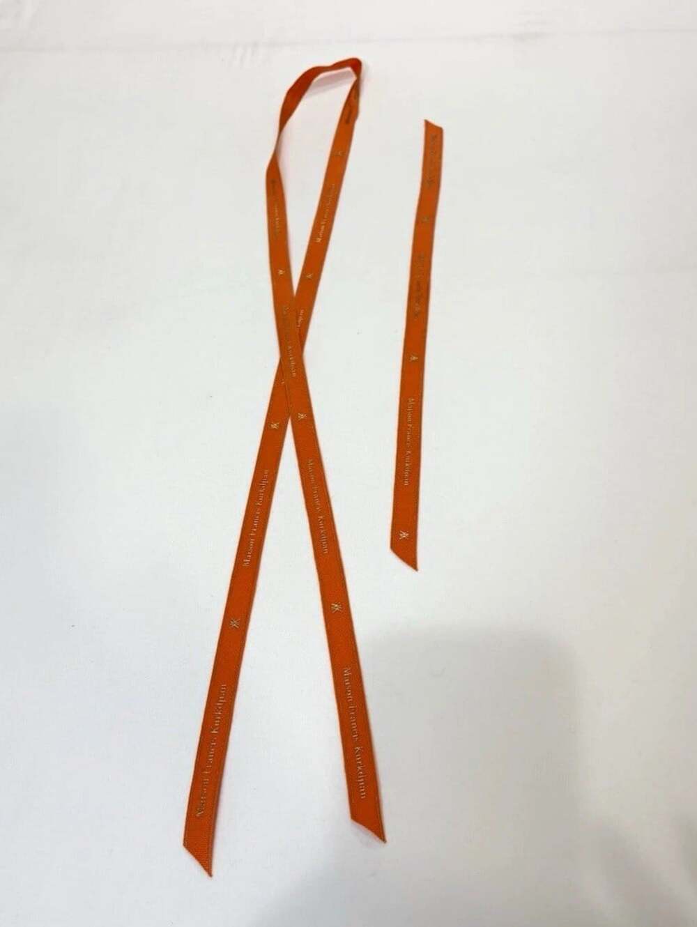 Maison Francis Kurkdjian Orange Printed Ribbon Strips, Printed Design